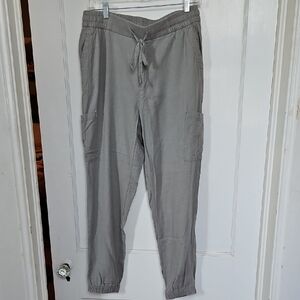 Old Navy Gray Cargo Linen Blend Pants Joggers size Medium